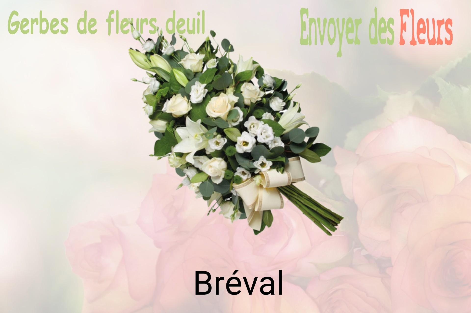 Gerbe de fleurs de deuil livrée à Bréval
